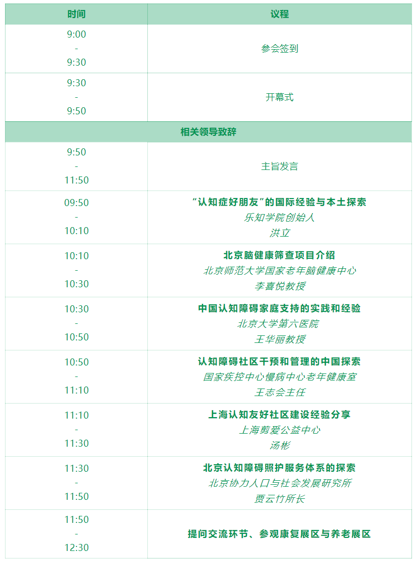 会议议程